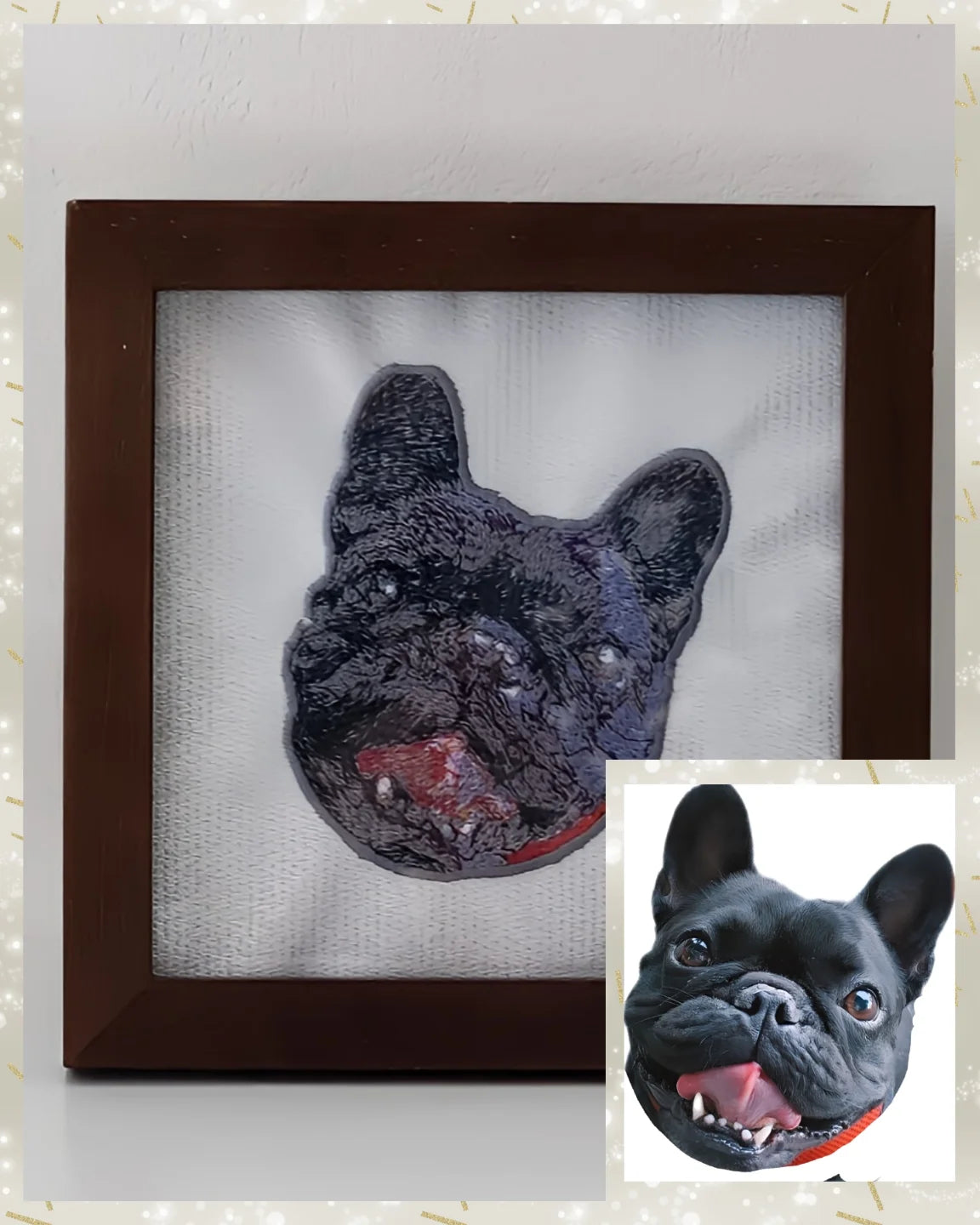 This is a drawing embroidery ticket. It can be used as a gift or for home use.