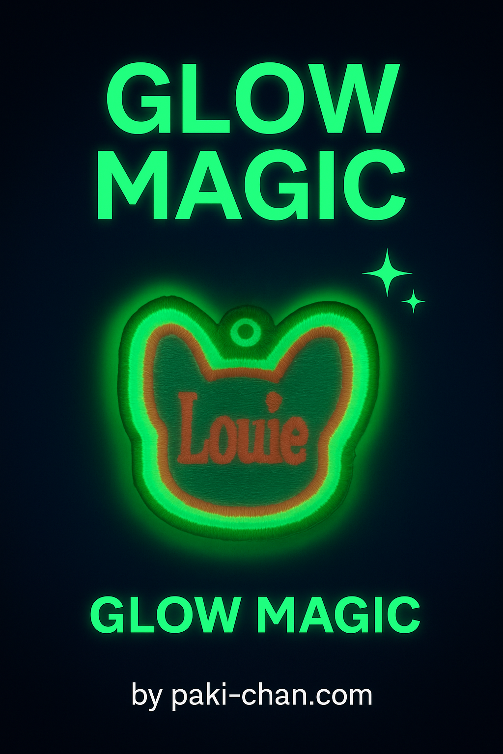 闇夜に光るネームタグ・チャーム Glow Charm - Light Up Your Night Walks