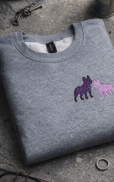 オリジナル刺繍で大人のフレブルスウェット