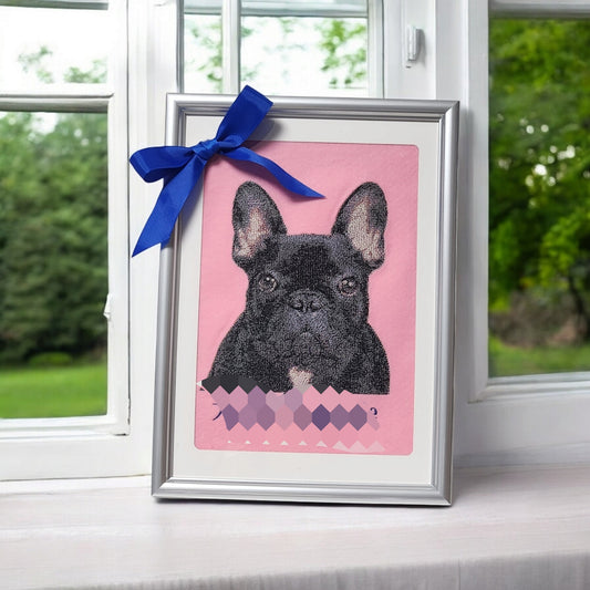 🌟 Photo Stitch Embroidery – Turn Your Favorite Memory into Art (aluminum frame)