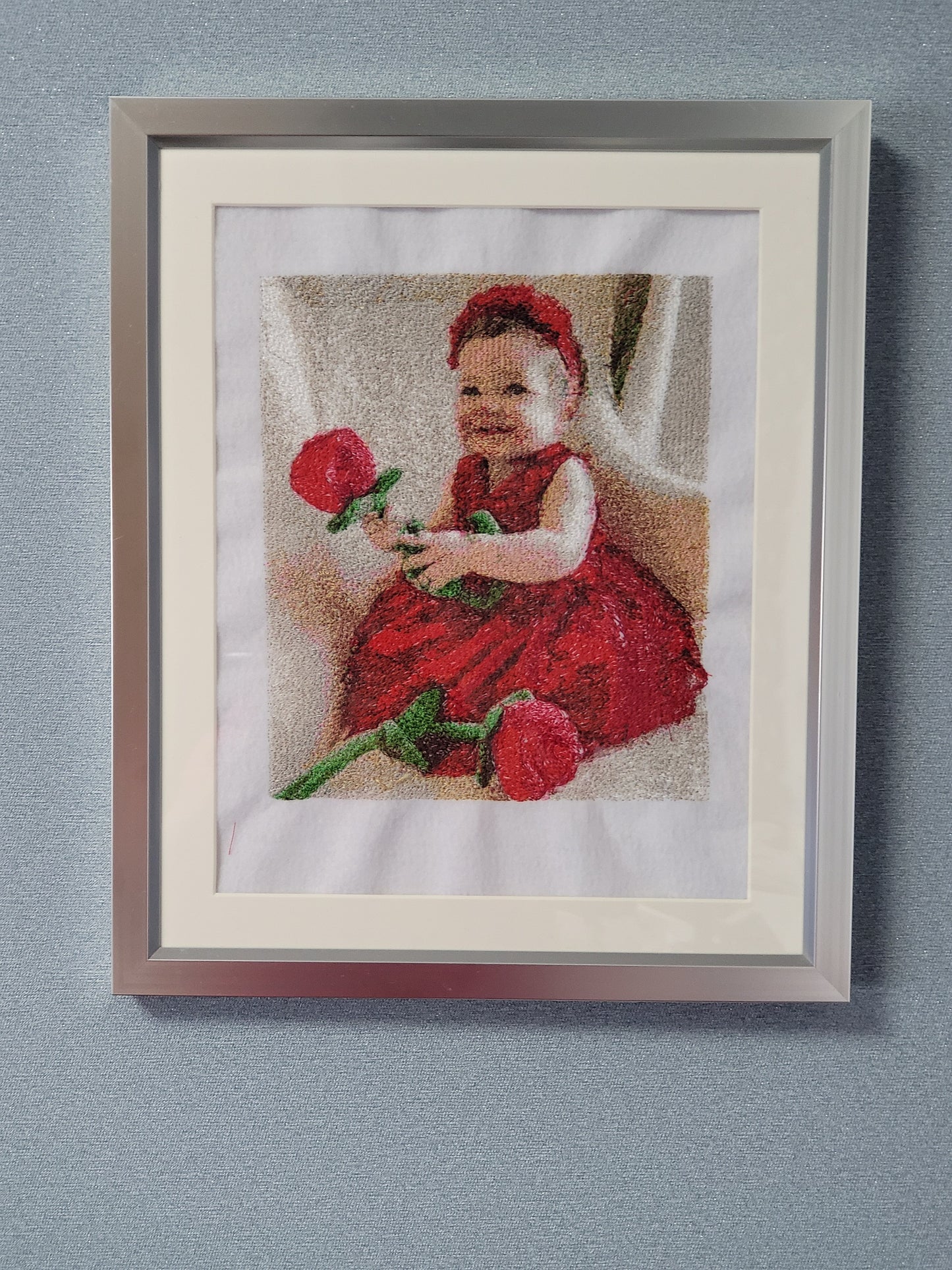 🌟 Photo Stitch Embroidery – Turn Your Favorite Memory into Art (aluminum frame)