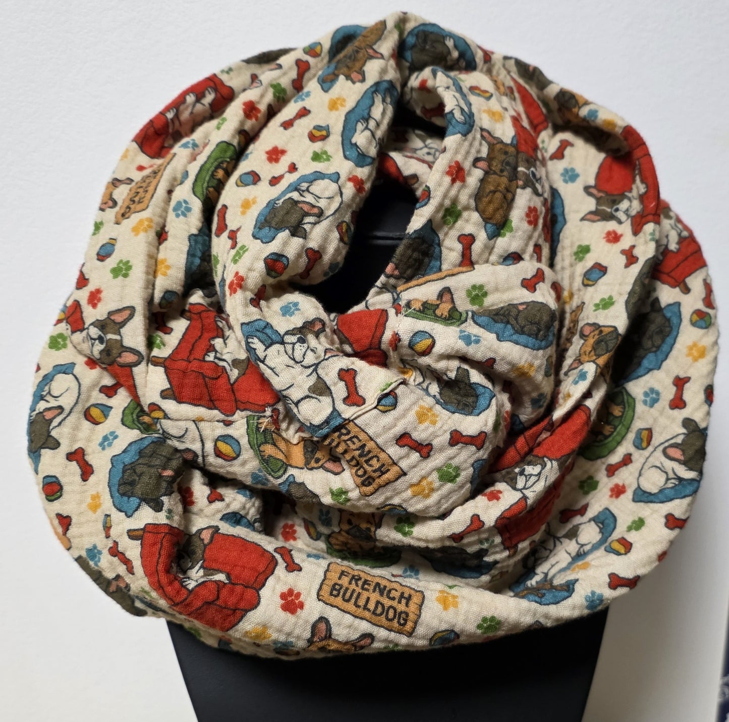 新色です！🛍️ふわっと軽やか オリジナルフレンチブルドッグスヌード（ダブルガーゼ／バンブーコットン）