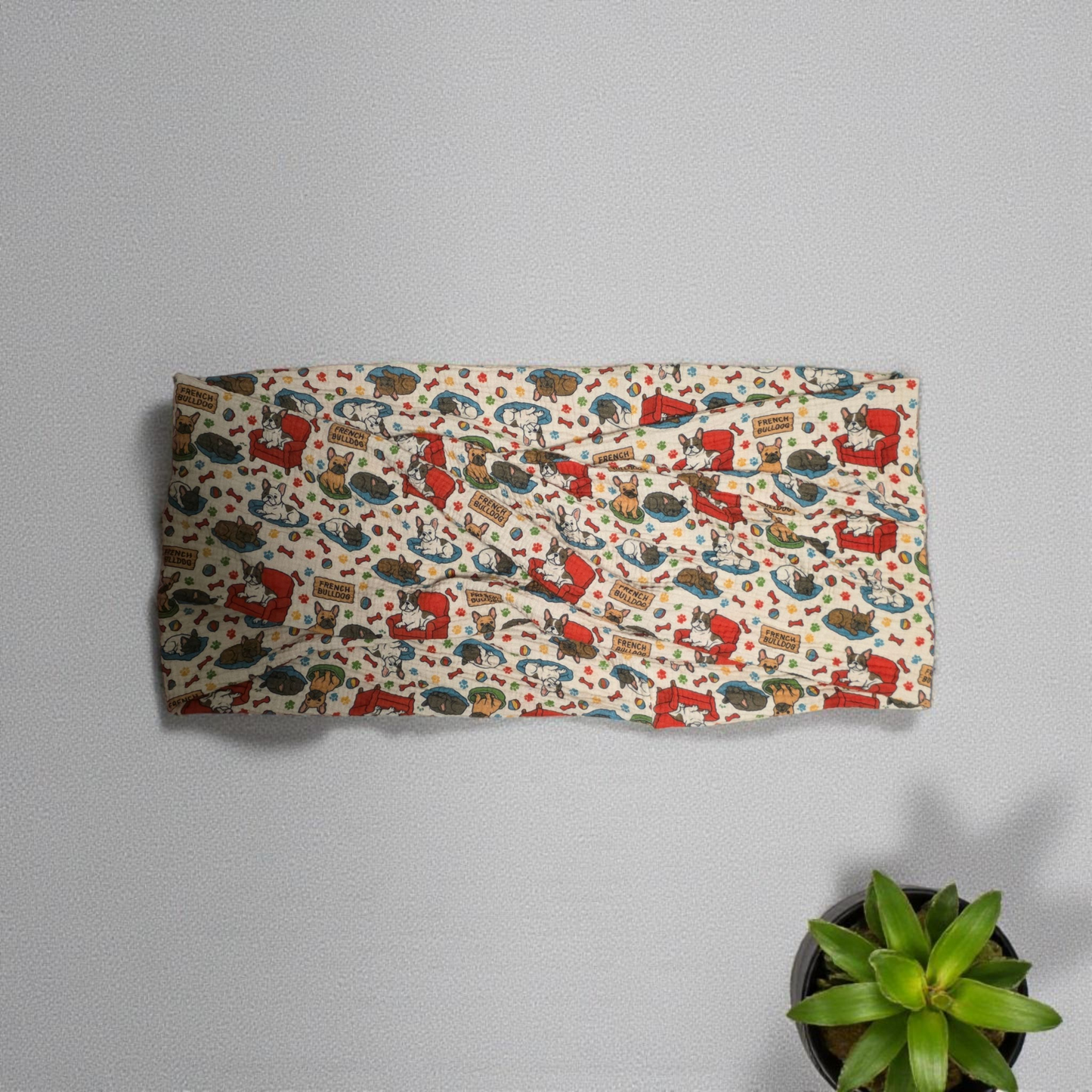 新色です！🛍️ふわっと軽やか オリジナルフレンチブルドッグスヌード（ダブルガーゼ／バンブーコットン）