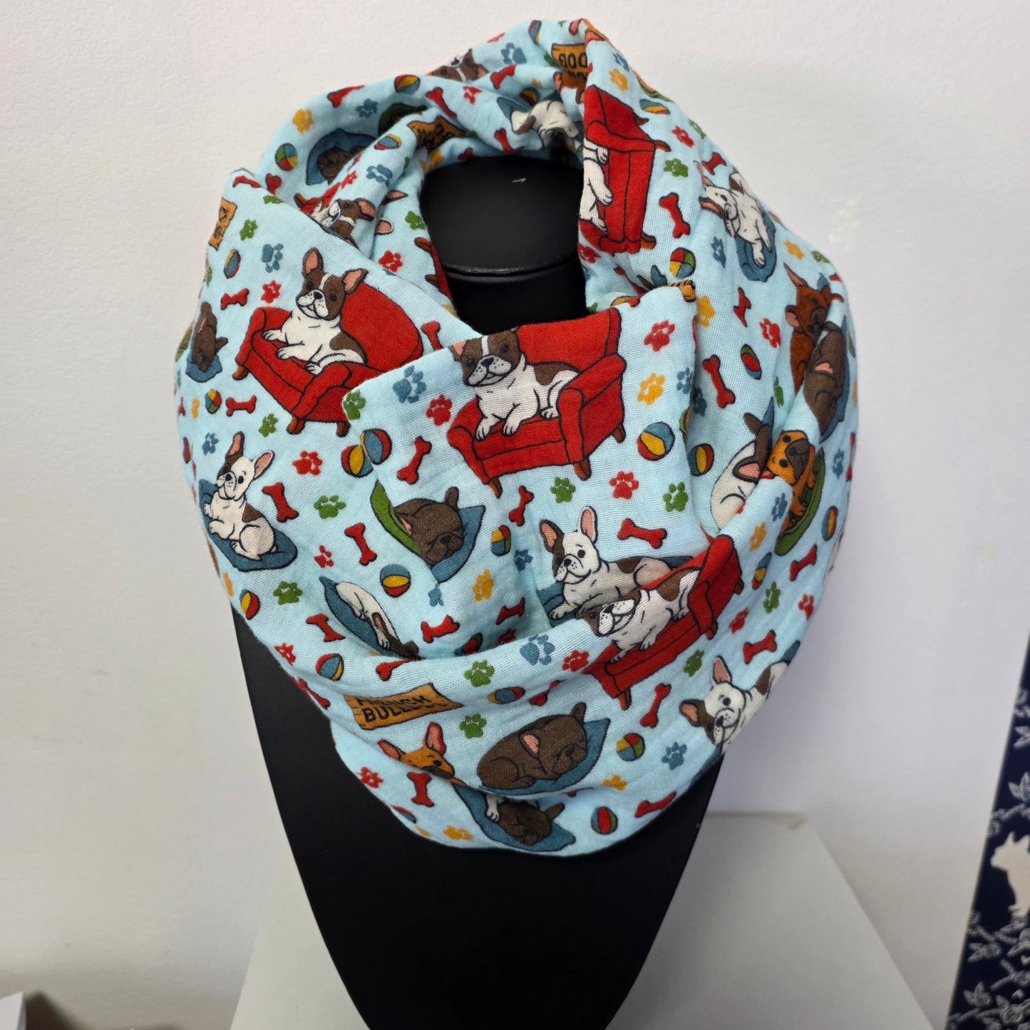 新色です！🛍️ふわっと軽やか オリジナルフレンチブルドッグスヌード（ダブルガーゼ／バンブーコットン）