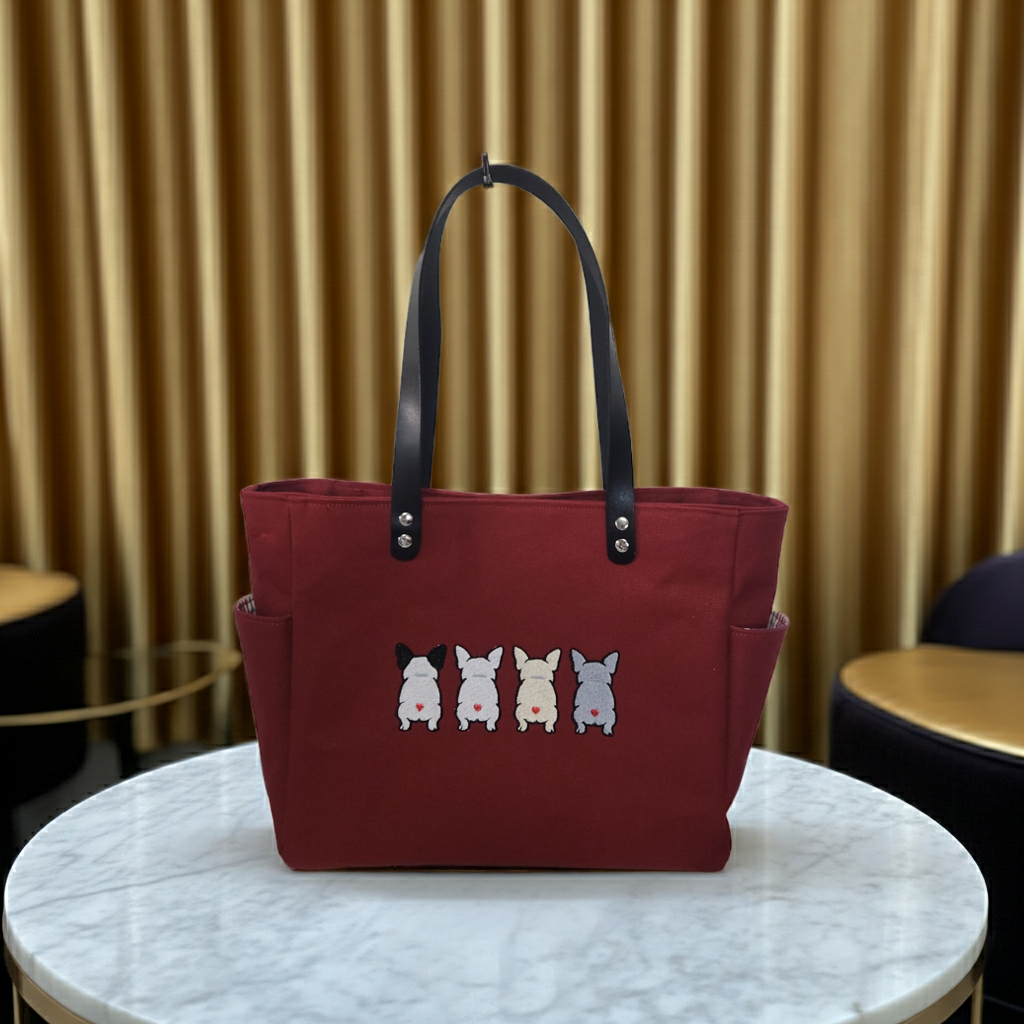 ブヒたちの「いつもありがとう」が聞こえる  "Merci Four" tote　ストラッププレゼント付き