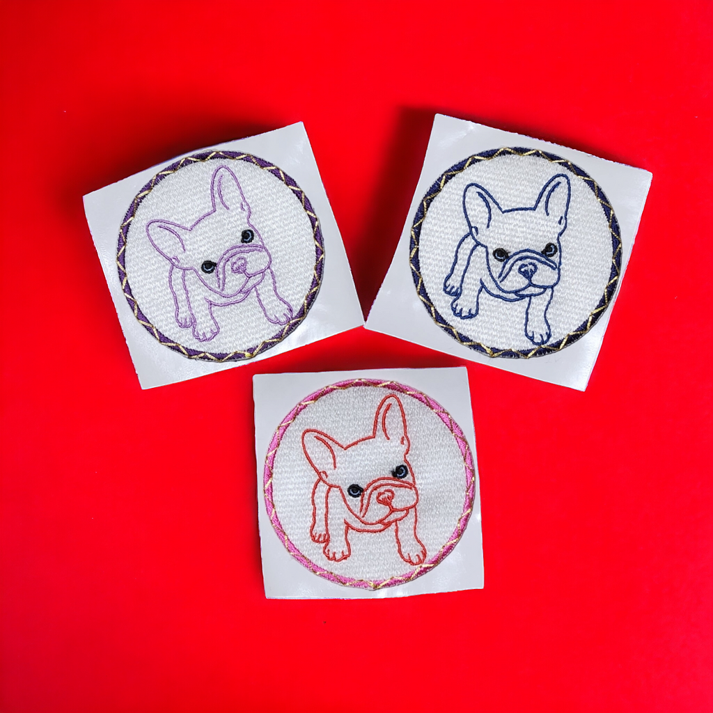 かわいいフレブル刺繍シール（3枚組）
