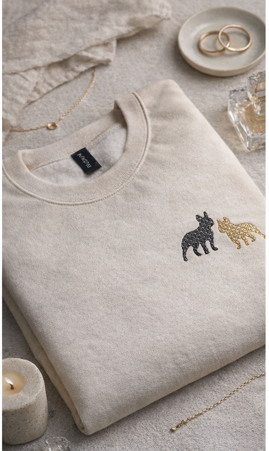 オリジナル刺繍で大人のフレブルスウェット　