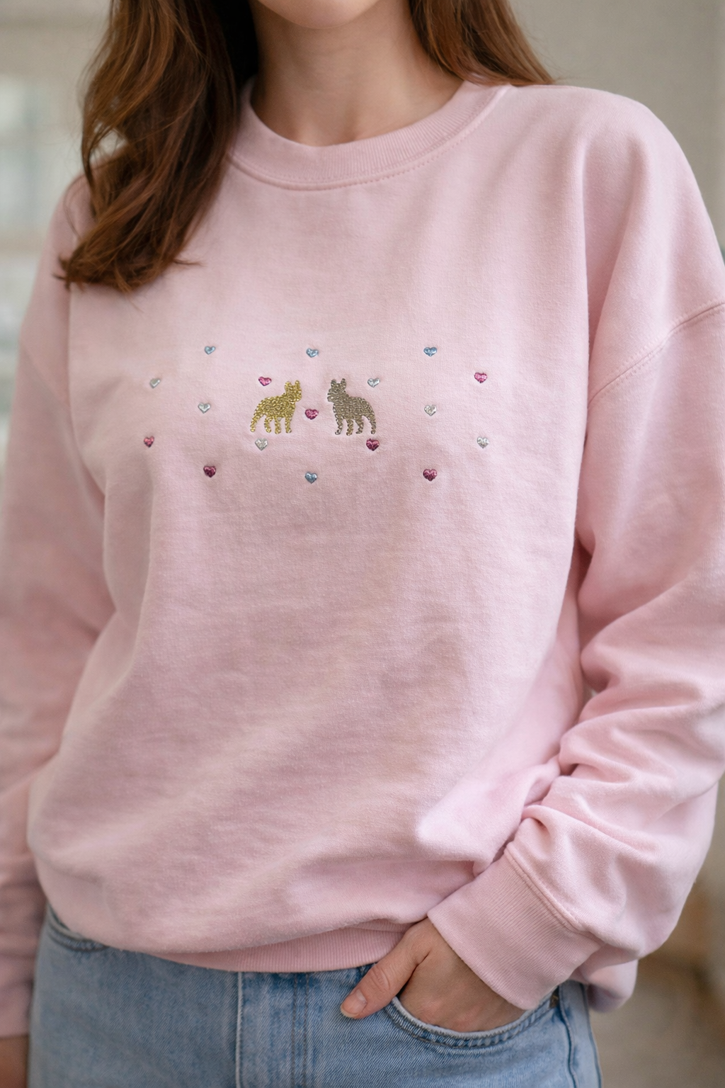 オリジナル刺繍で大人のフレブルスウェット　