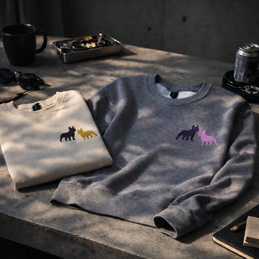 オリジナル刺繍で大人のフレブルスウェット　