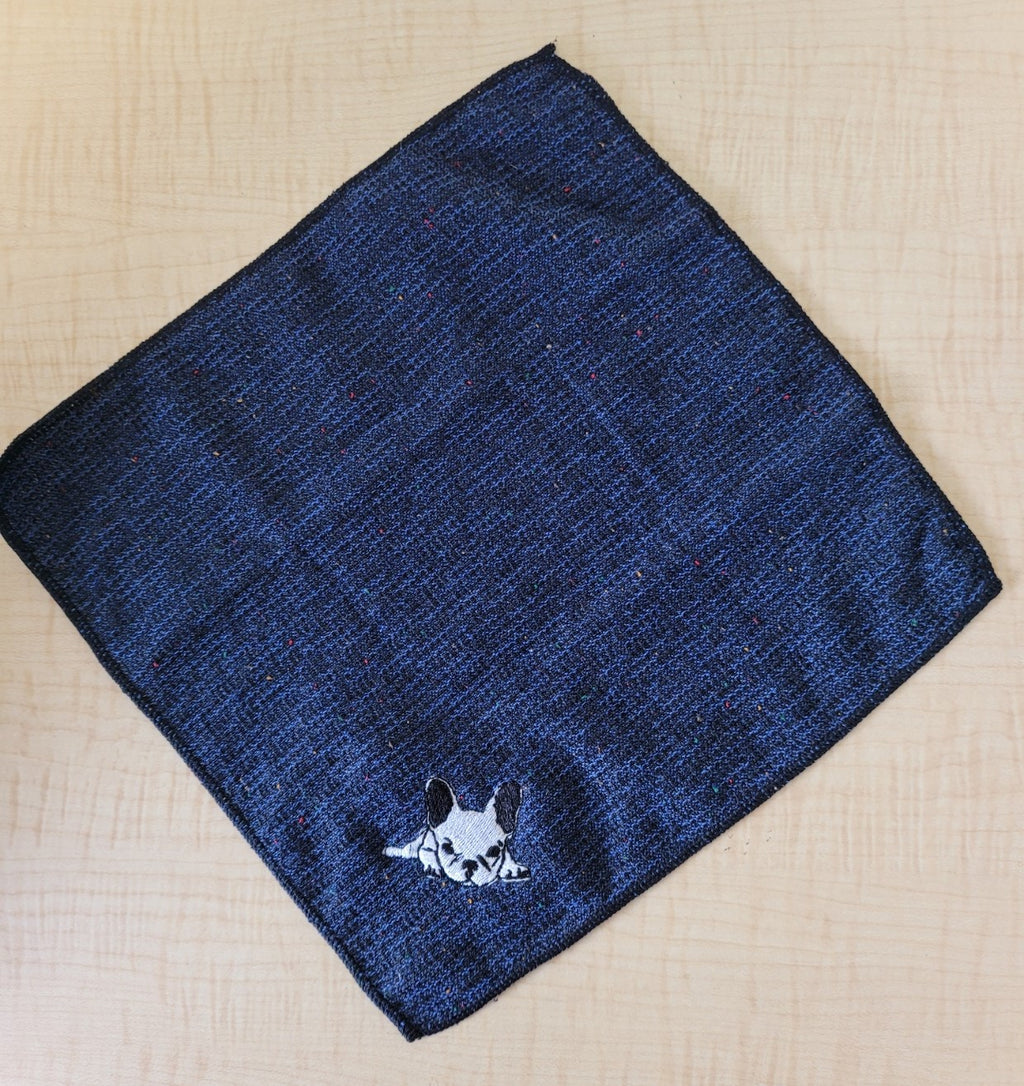 吸収性バツグン！フレブル刺繍タオルハンカチ