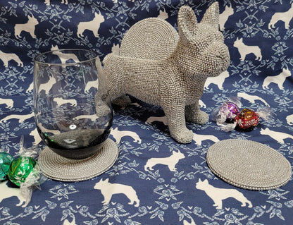 J'aimerais être à table ! Ensemble de sous-verres français scintillants
