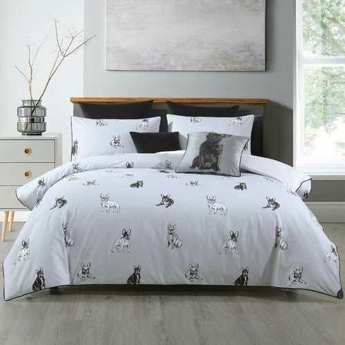 Duvet cover and pillowcase set with a nice fluffy pattern