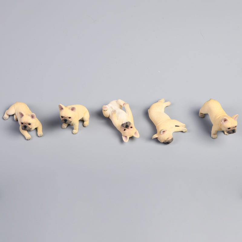 Set of 5 mini French bulldogs