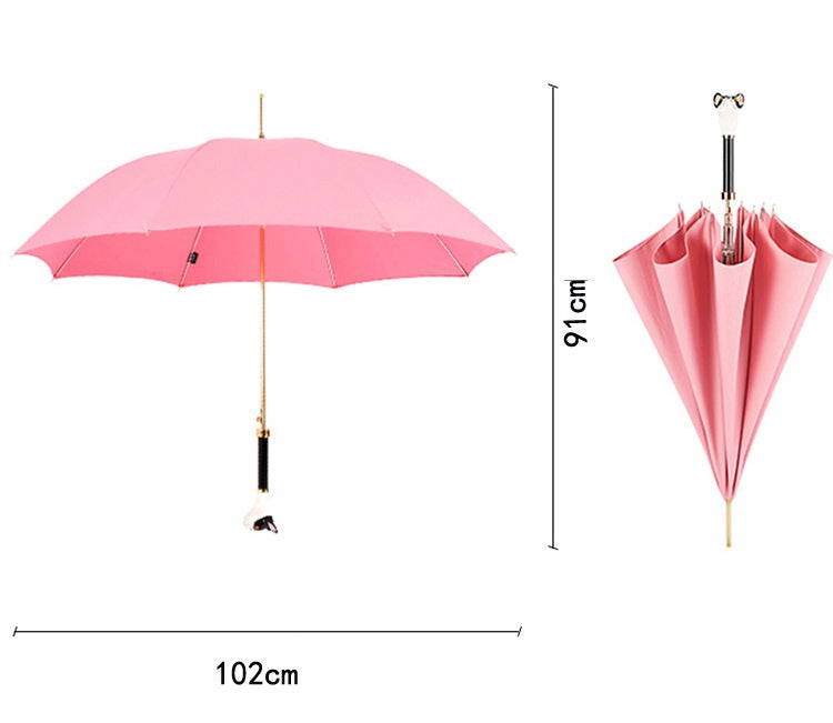 Parapluie avec une jolie poignée de Bouledogue Français ! (livraison gratuite)