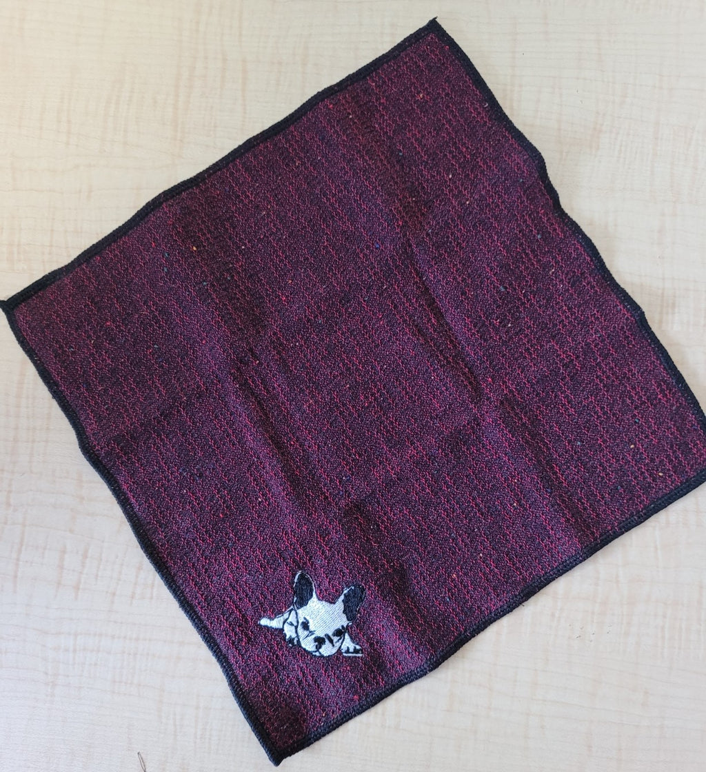 吸収性バツグン！フレブル刺繍タオルハンカチ