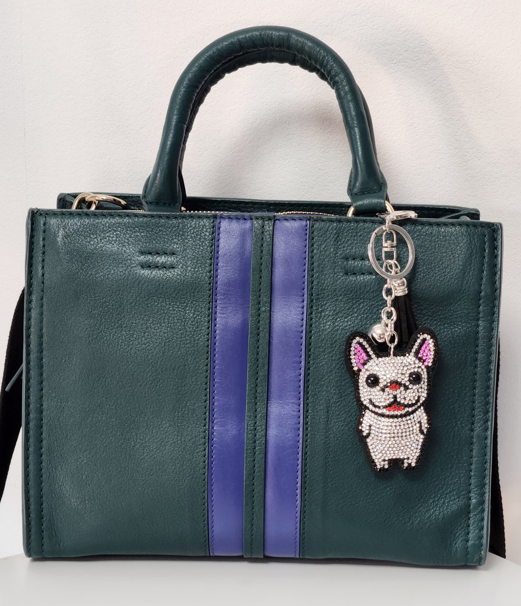 キラキラでかわいいフレンチブルドッグキーリング